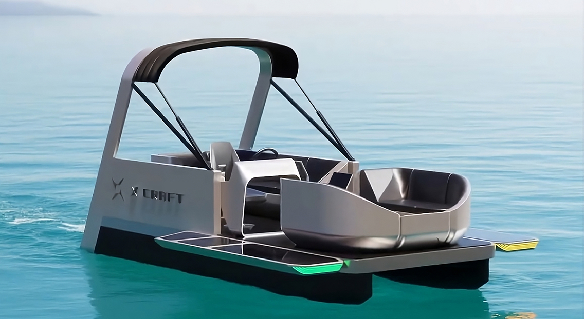 zero emissions electric pontoon boat